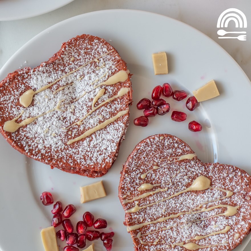 Quick Pink Beet Pancakes (Makes ~8 small pancakes)

Ingredients:
	•	1 cup oats (or 3/4 cup oat flour)
	•	1/2 cup all-purpose flour
	•	2 small cooked beets (about 1/2 cup, roasted or steamed)
	•	2 eggs
	•	1 medium banana, ripe
	•	1/2 cup plain yogurt (Greek or regular)
	•	1/2 cup milk (whole milk for toddlers)
	•	1 tbsp maple syrup (optional)
	•	1 tbsp avocado oil
	•	1 tsp baking powder
	•	Coconut oil (for cooking)

⸻

Instructions:
	1.	Blend beets, eggs, banana, yogurt, milk, syrup, and avocado oil.
	2.	In a bowl, mix oat flour, all-purpose flour, and baking powder.
	3.	Add beet mix to dry ingredients and stir until smooth.
	4.	Cook on low heat with coconut oil. Flip when bubbles appear.

⸻

Tips:
	•	Only use cooked beets.
	•	Keep heat low to keep the pink color.
	•	Can also be used in a waffle maker.